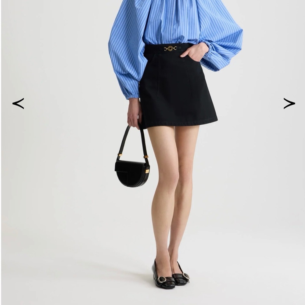 Patou Black denim Mini Skirt